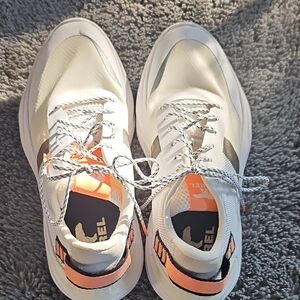 Sorel White and Orange Lace-Up Shoes
